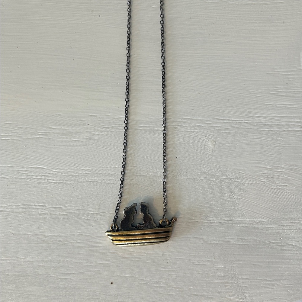 The Little Mermaid Boat Pendant Necklace